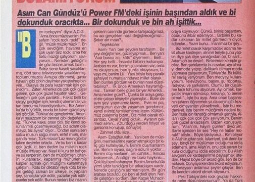 Asım Can Gündüz: Rock Kazanı Röportajı (1993)