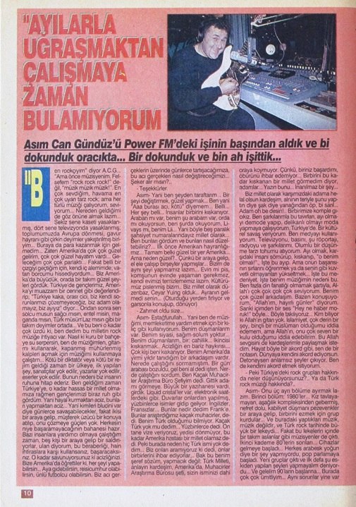 Asım Can Gündüz: Rock Kazanı Röportajı (1993)