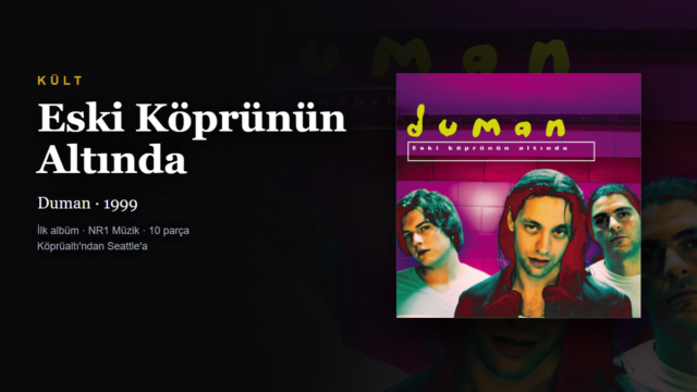 Duman Eski Köprünün Altında 1999 albüm yazısının kapağı