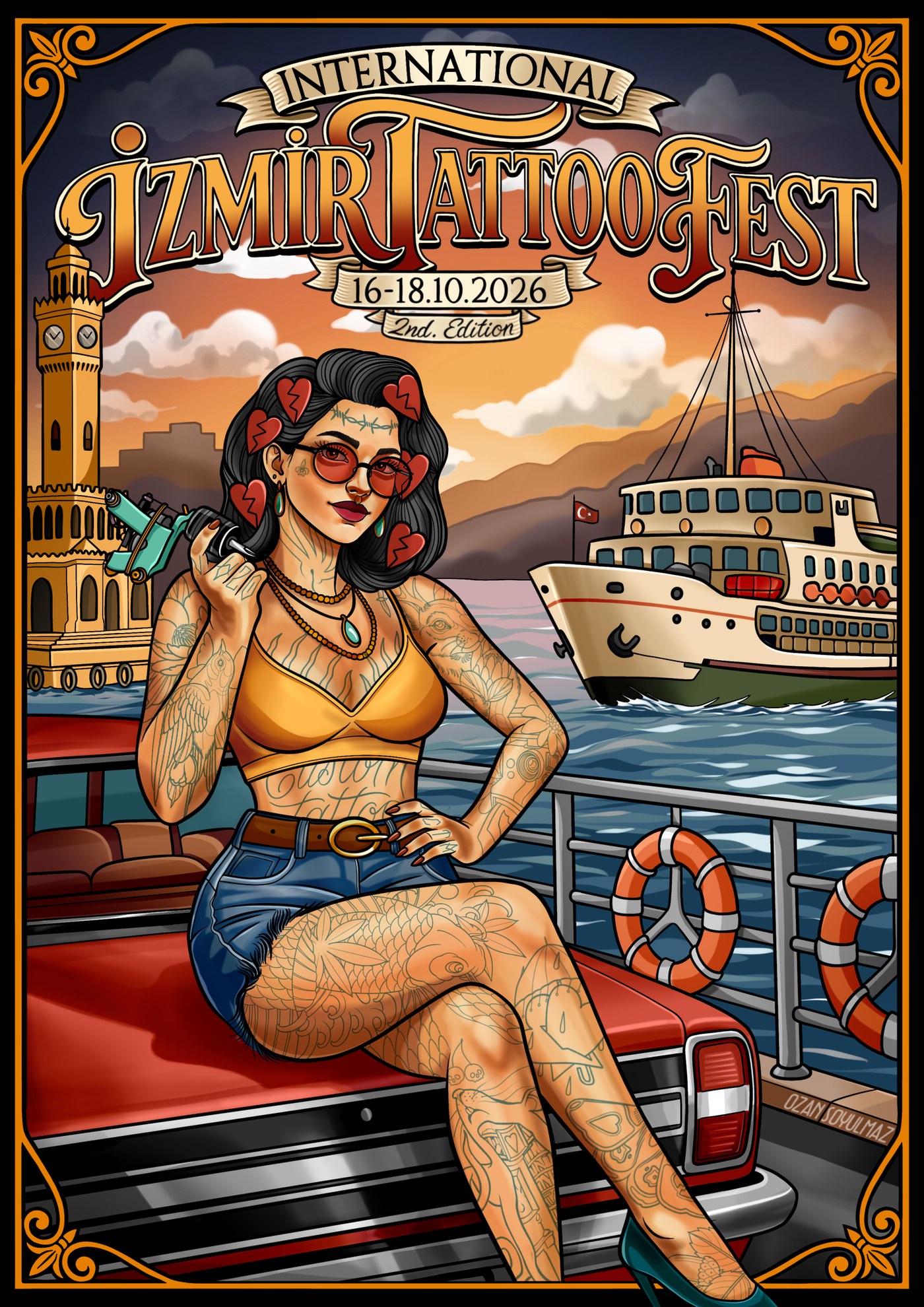 İzmir Tattoo Fest 2026 afişi: 16-18 Ekim 2026, Fuar İzmir