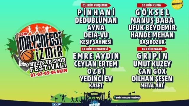Milyonfest İzmir 2026 festival afişi