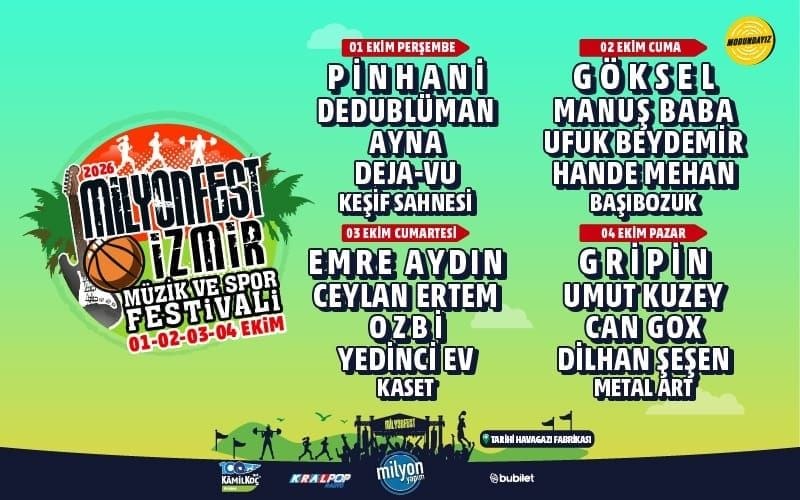 Milyonfest İzmir 2026 festival afişi